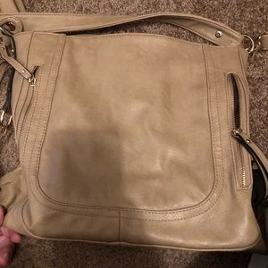 Over the shoulder leather purse